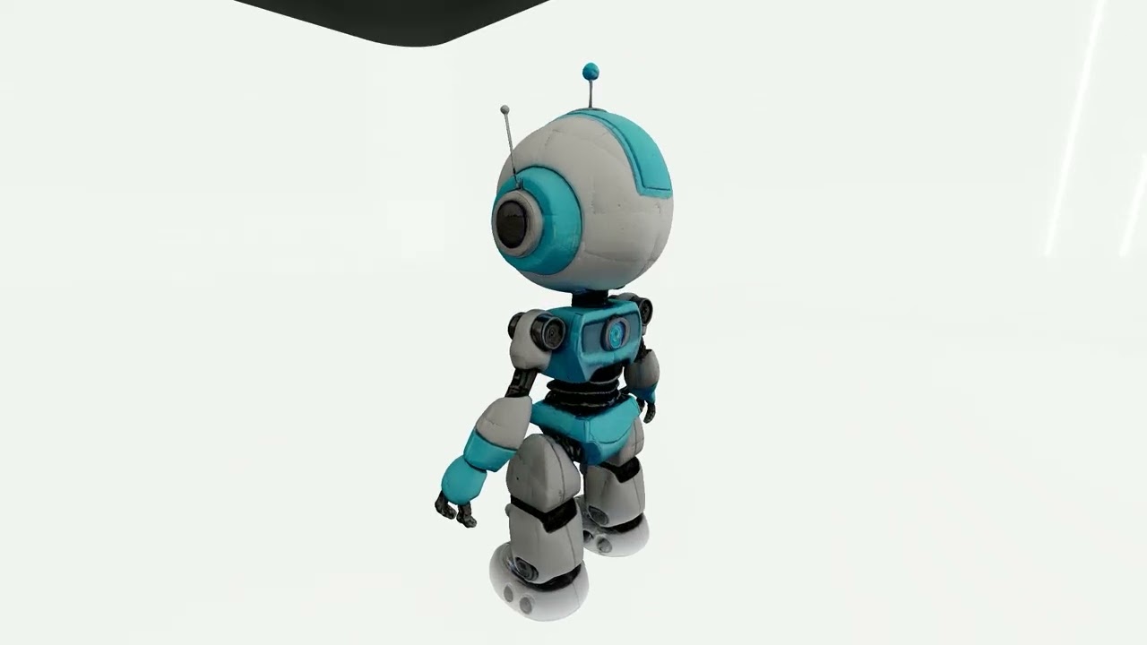 Cute Robot Baby 3D Animation &ndash; Free Model Download! vd 02