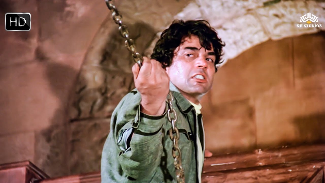 धर्मेंद्र का ज़बरदस्त एक्शन सीन - Moushumi Chatterjee - प्रेम चोपड़ा - Phandebaaz Bollywood action