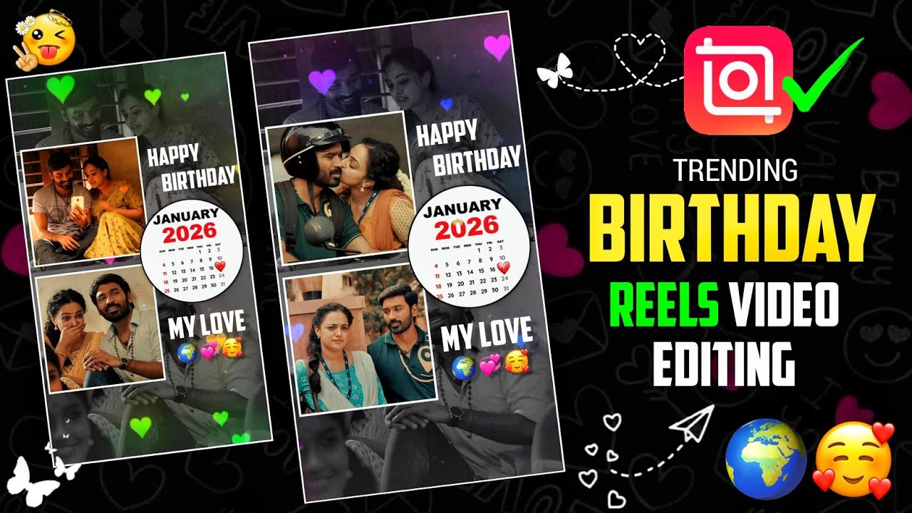 Girlfriend Calendar Effect Birthday Reels Video Editing in inshot Tamil 2026 | Birthday VideoEditing