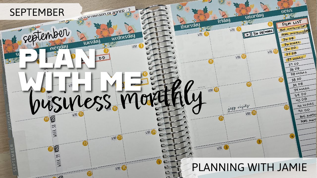 2025 MONTHLY BUSINESS PLANNER SET UP PLAN WITH ME | ERIN CONDREN PLANNER