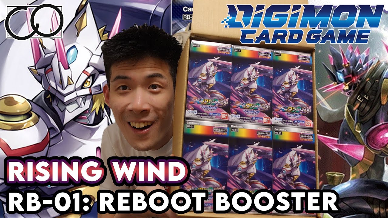 RB-01: Rising Wind Booster Case Unboxing! (Digimon Card Game)