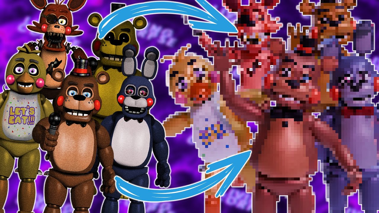 I Made My OLD Speed Edit in a 3D MODEL! Toy FNaF1 Animatronics!