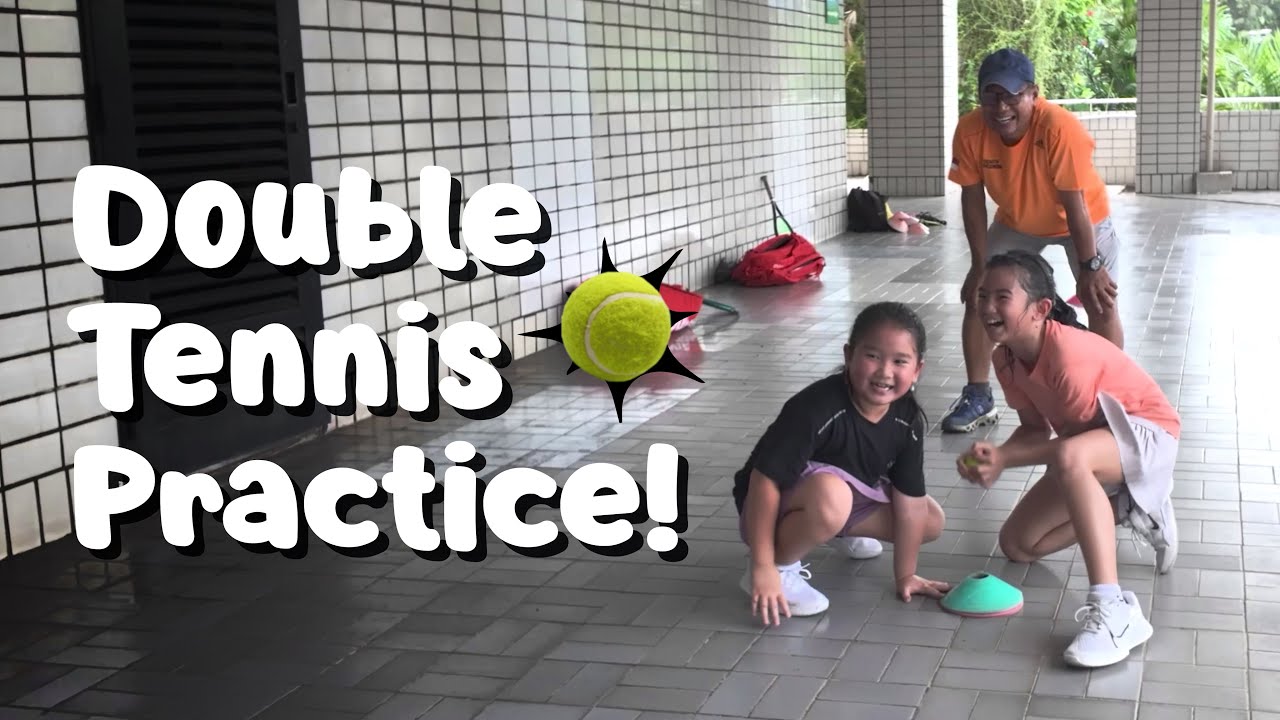 Tennis Training Under 10 Years Old Player Allison & Kimberly | Tennis Drills + Footwork
