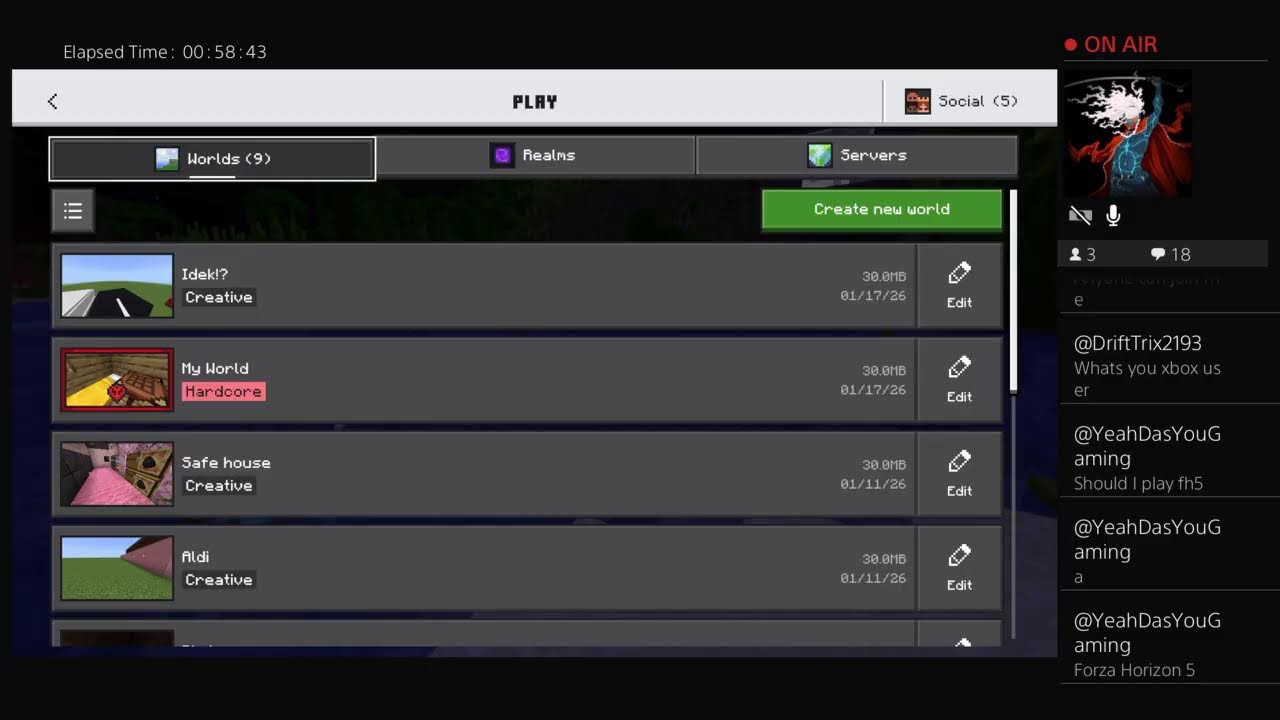 Minecraft live