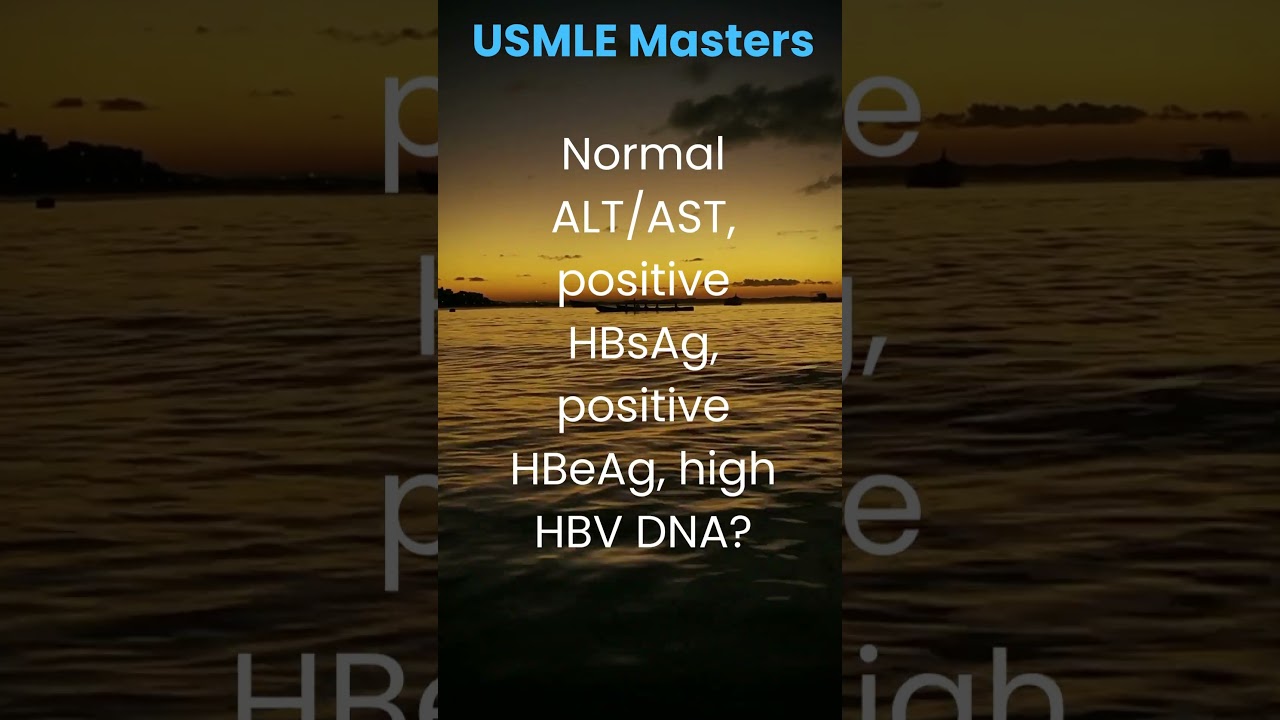 Normal ALT/AST, positive HBsAg, positive HBeAg, high HBV DNA