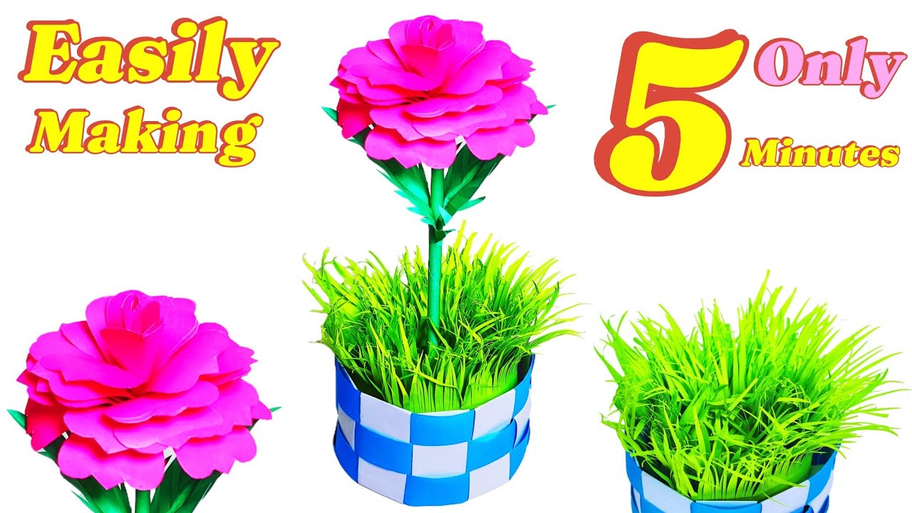 Flower Making With Paper।। Easy Paper Craft Ideas।। 