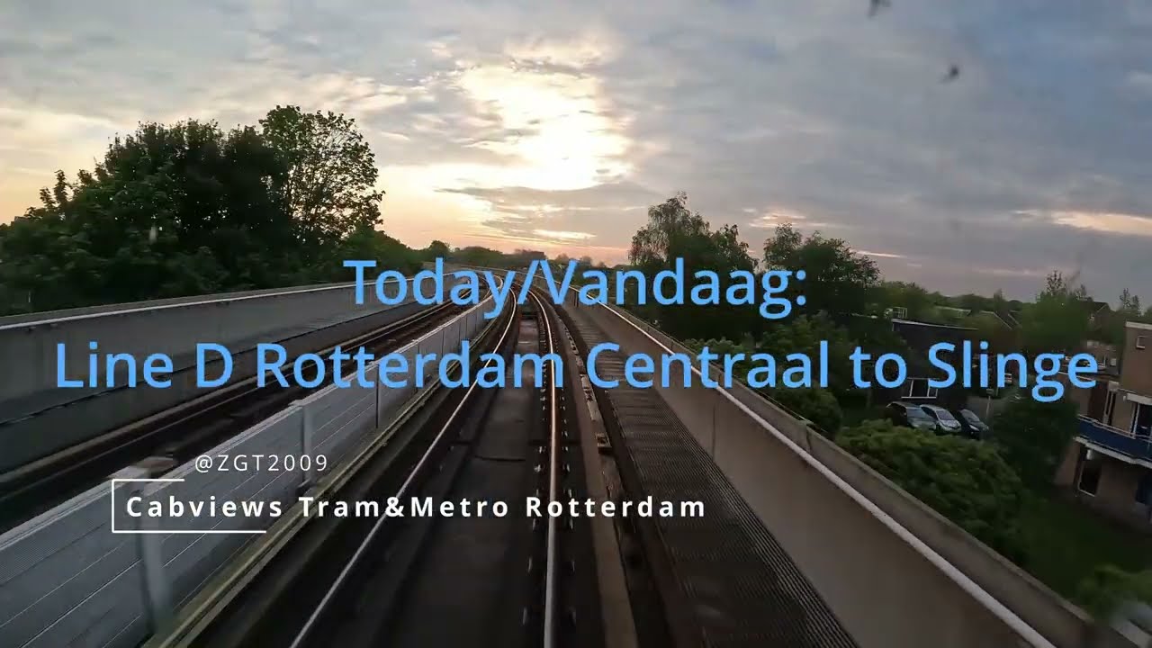 Cabview|Metro Rotterdam| Line D to Slinge |Reversing at Slinge Sidings|Why honk in tunnels? 4K/60FPS