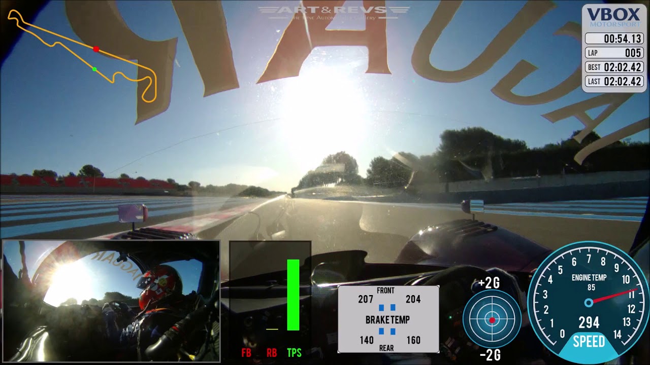 Racelogic VBox HD2 - Jaguar XJR14- V8 Cosworth HB - Eric Hélary - Castellet