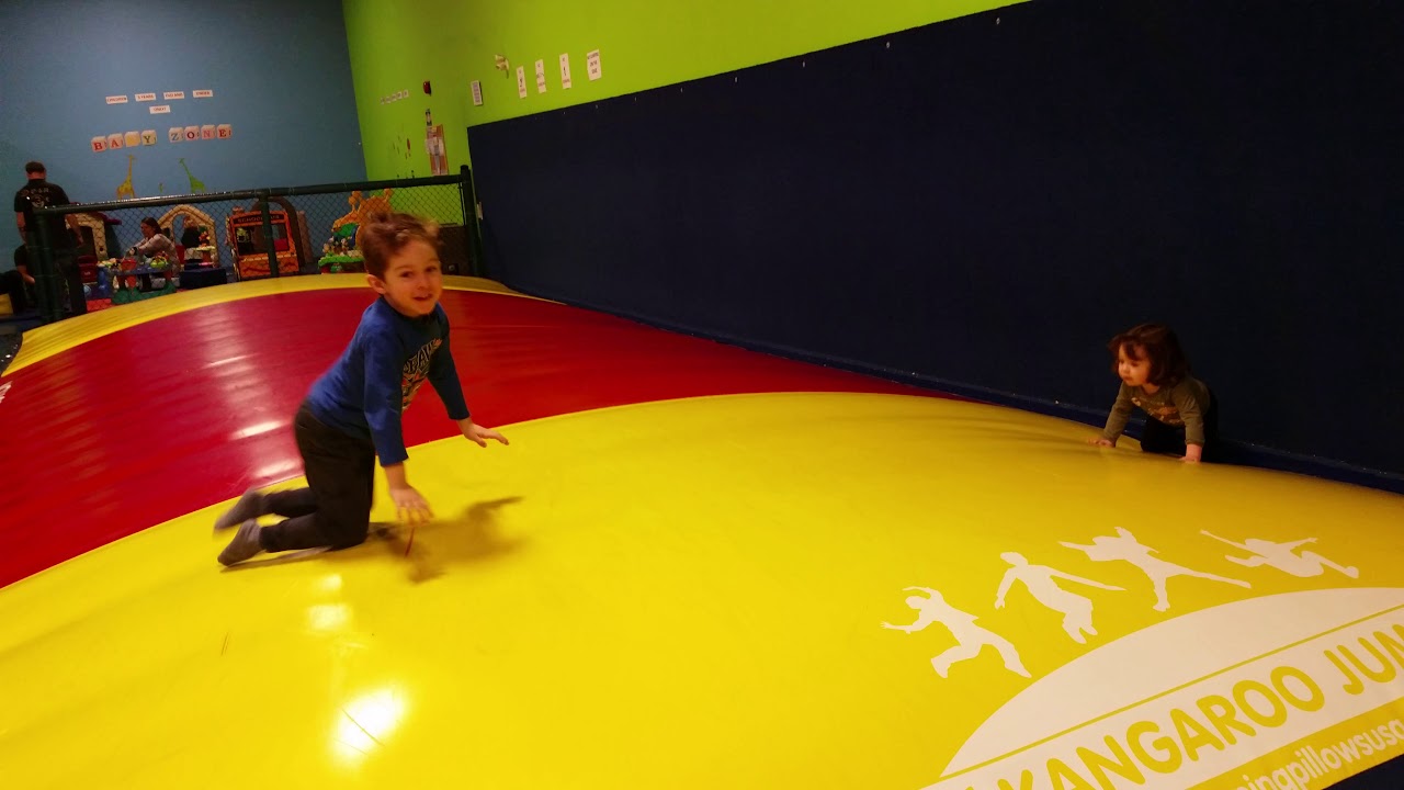 James and Sarah Practicing Their Bouncing At Monkey Around - 20180310 092611