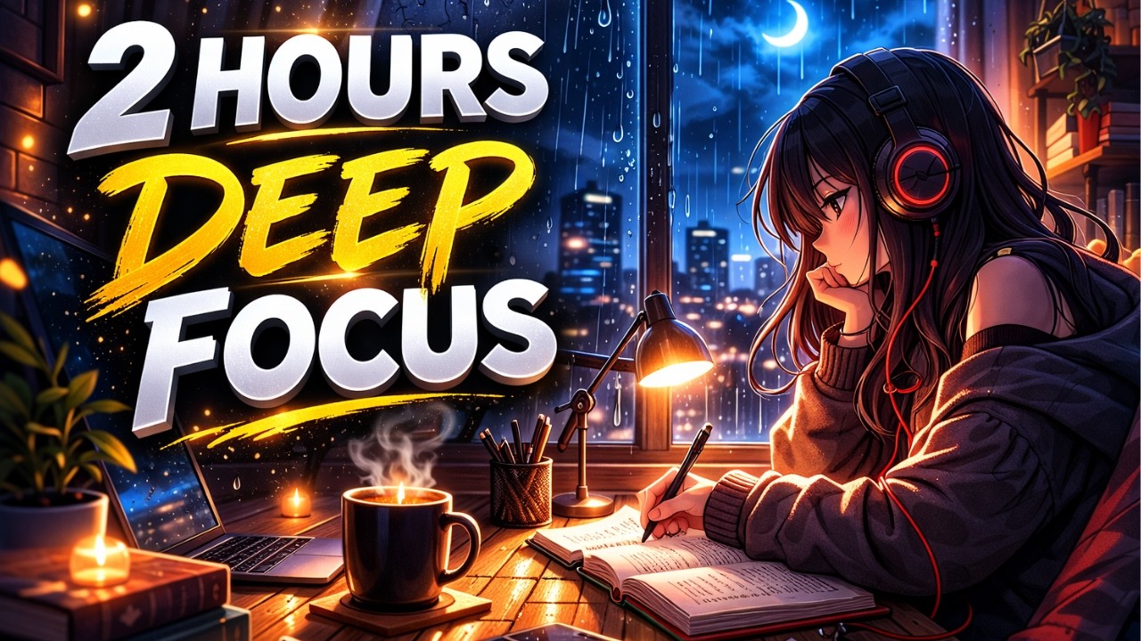 2 Hours Deep Focus Lofi 🌙 | Intense Study Music for Maximum Concentration