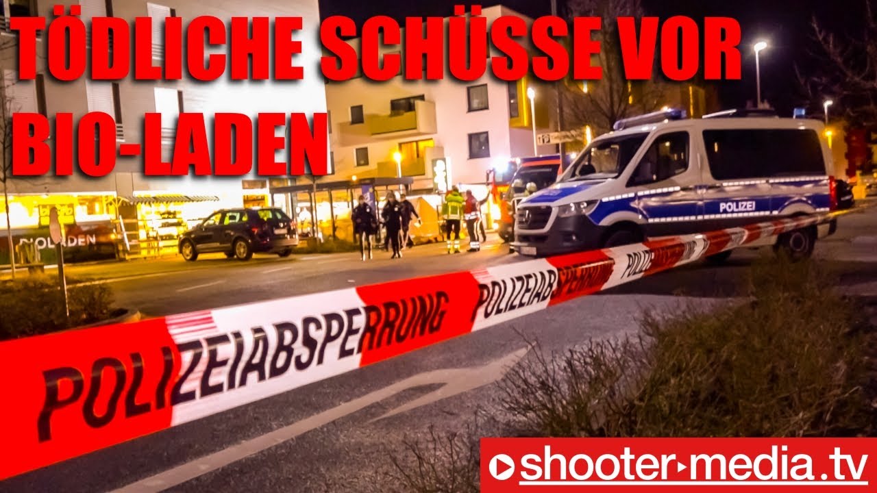 📍 Tödliche Schüsse vor Ladengeschäft in Kirchheim 📍 🚓 Polizeiabsperrung für die Ermittlungen 🚓