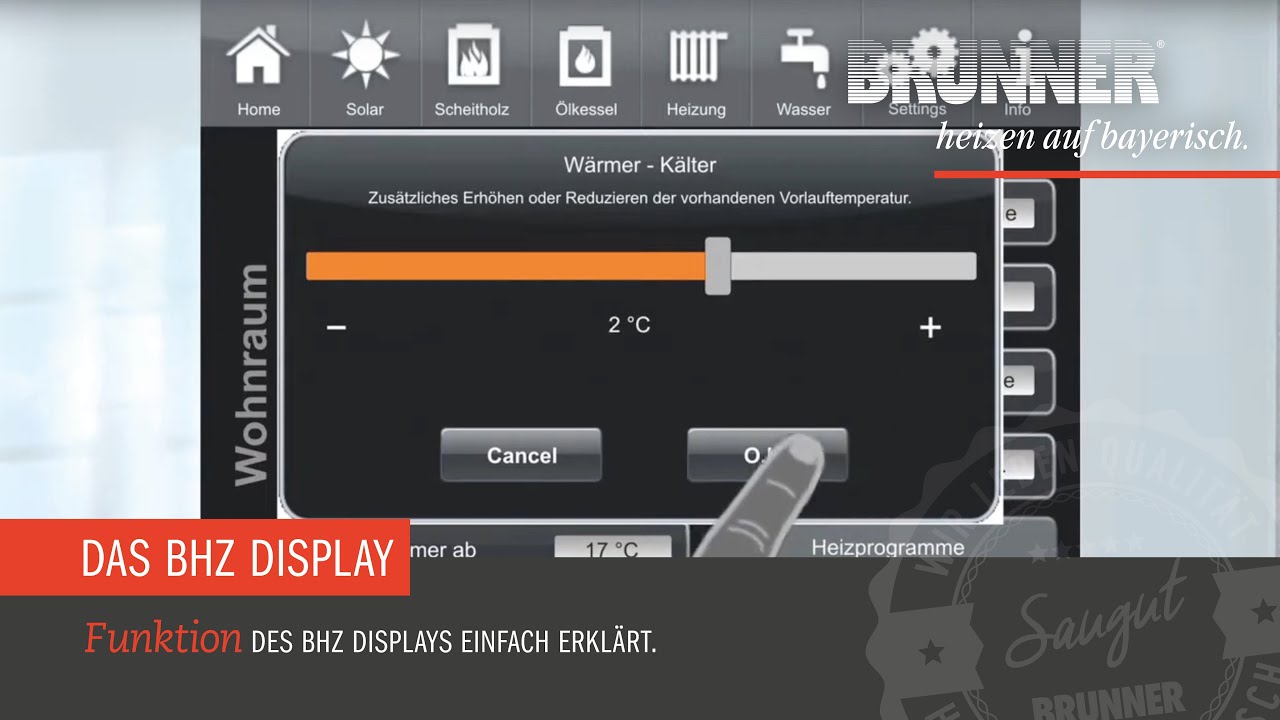 Das Display zur BHZ