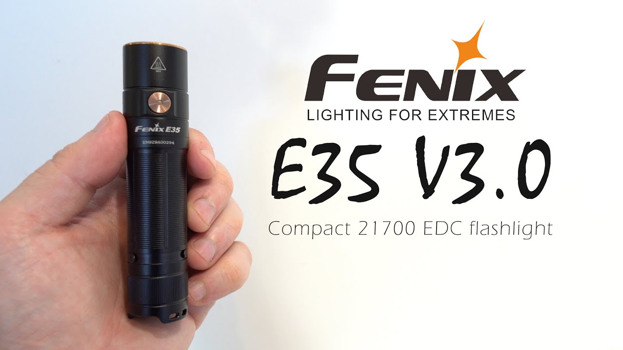 FENIX E35 V3.0 - 3000 lumens EDC flashlight - 21700 Battery included with Type-C port