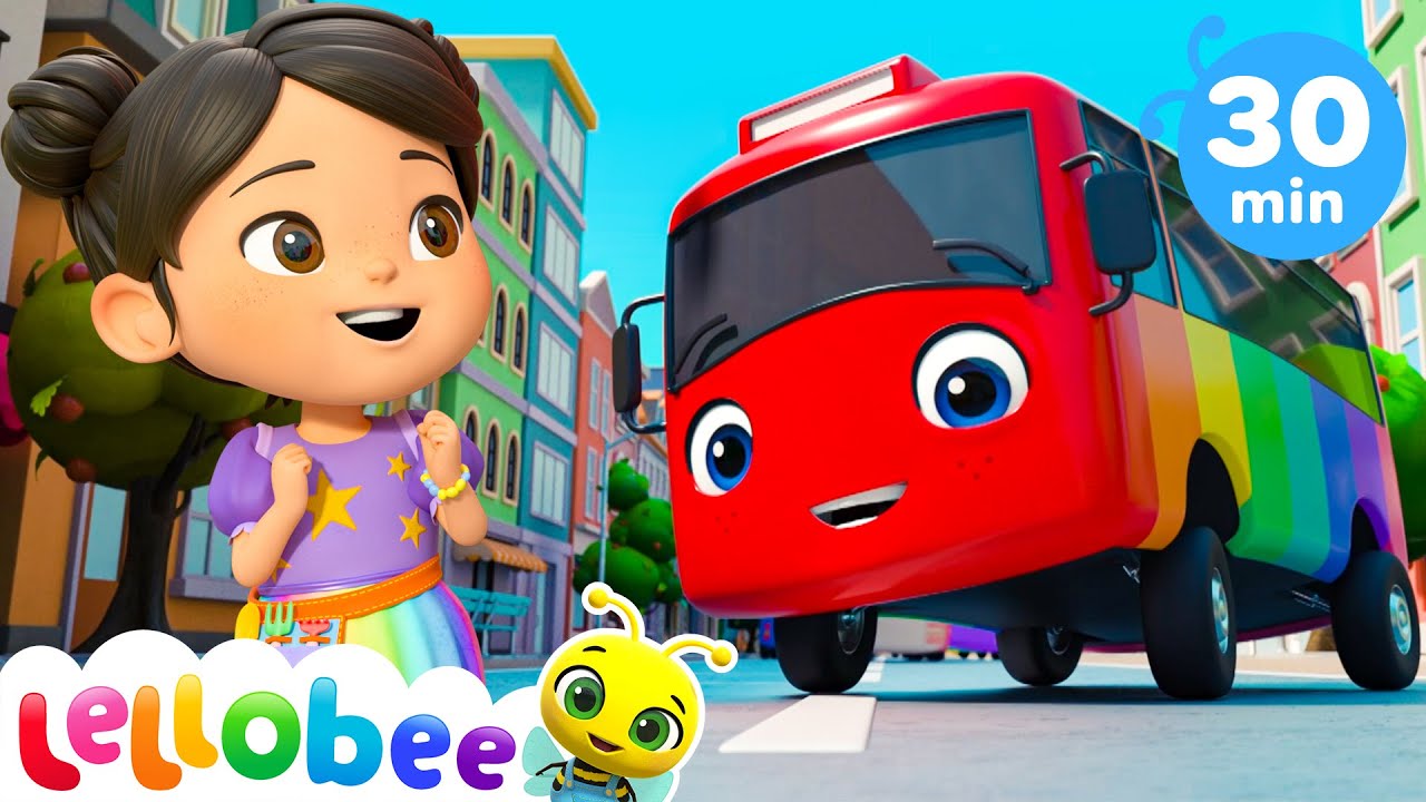 10 Little Buses | @KidsKaraokeSongs | Sing Along With Me! | Moonbug Kids