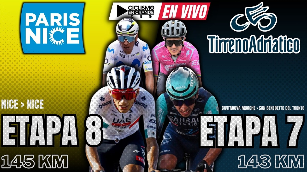 🔴(EN VIVO) 🚵‍♂️🔵 TIRRENO ADRIATICO - ETAPA FINAL 🟡 PARIS NICE - ETAPA FINAL 🚵‍♂️ ISAAC DEL TORO