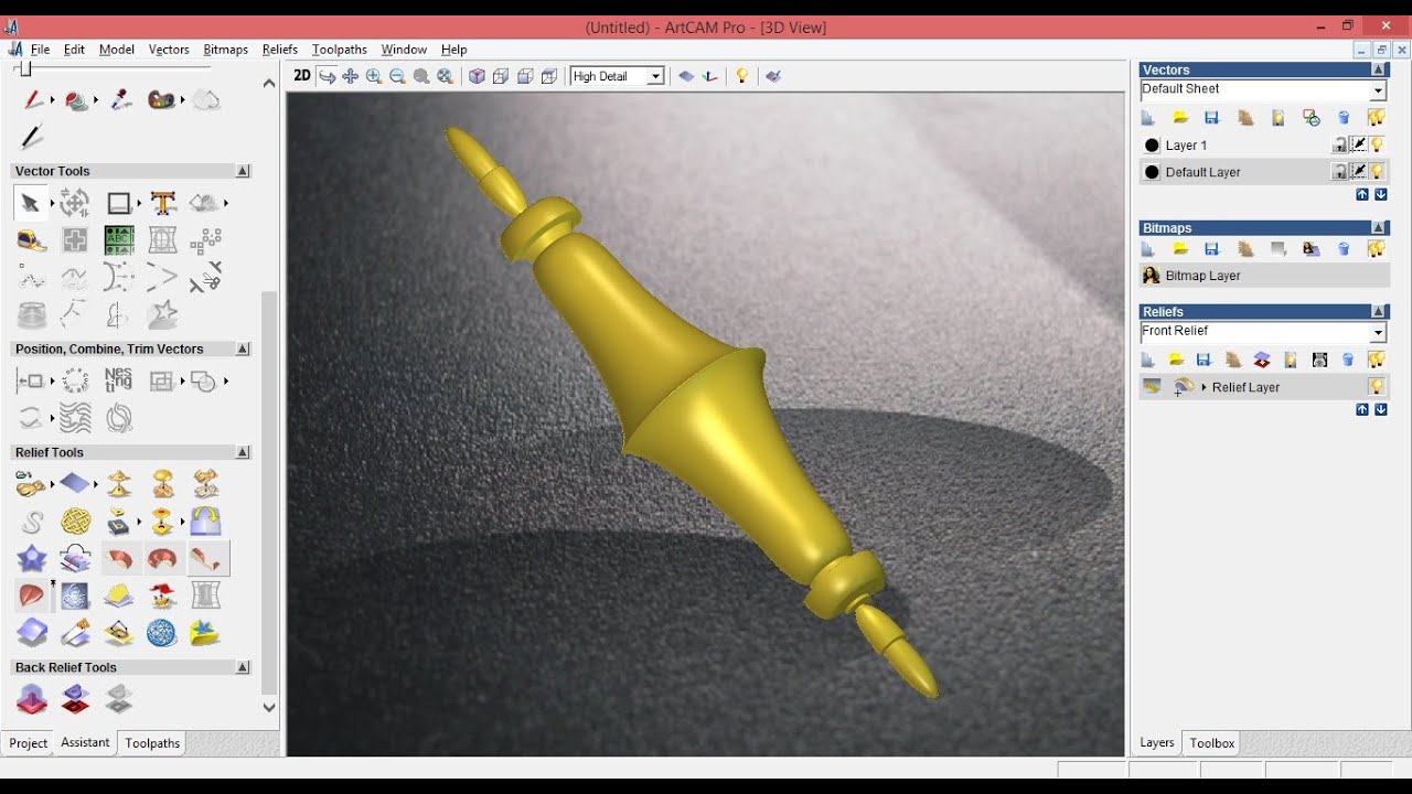 19- Turn & Texture & Creat Vector Boundary & Relief ClipArt Library - ArtCAM 2008_3D