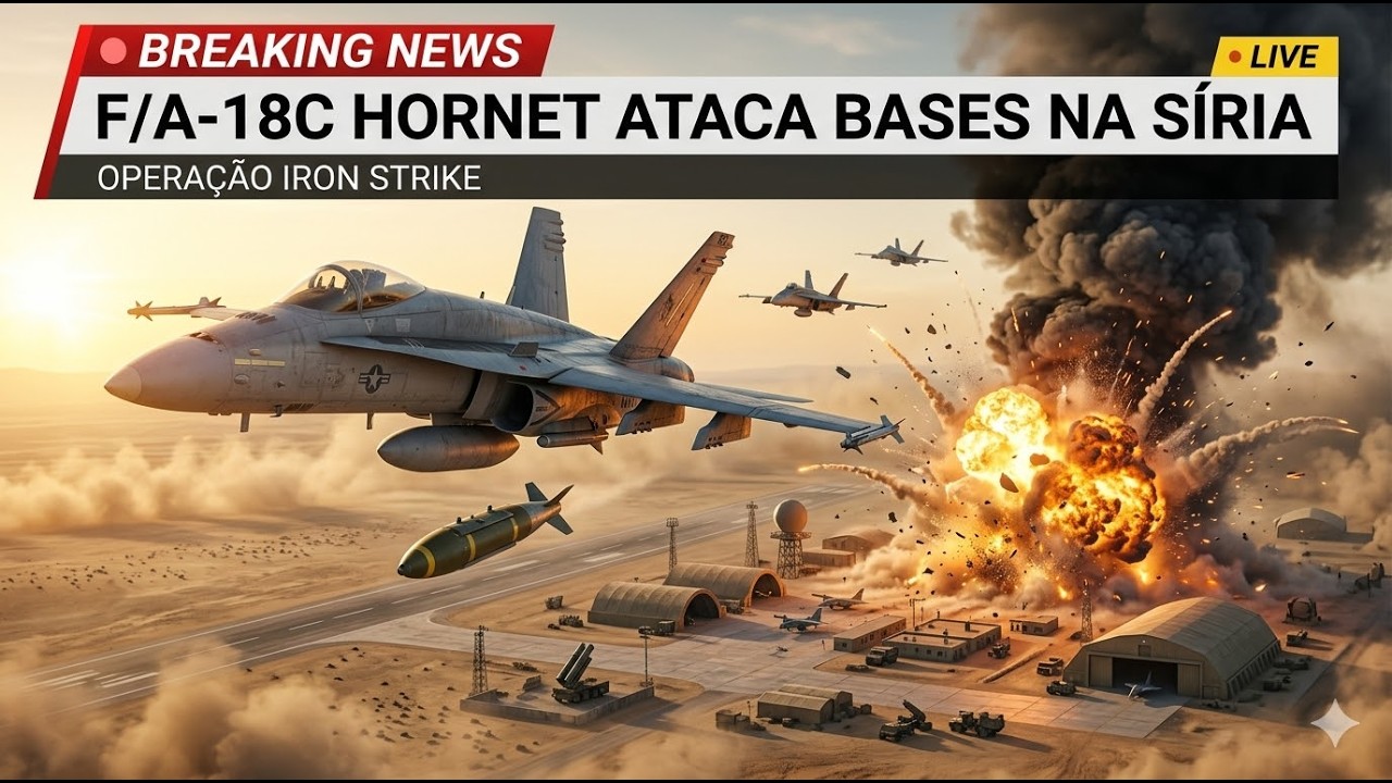 BREAKING NEWS — F/A-18C HORNET LANÇA ATAQUES NA SÍRIA | OPERAÇÃO IRON STRIKE | DCS WORLD LIVE