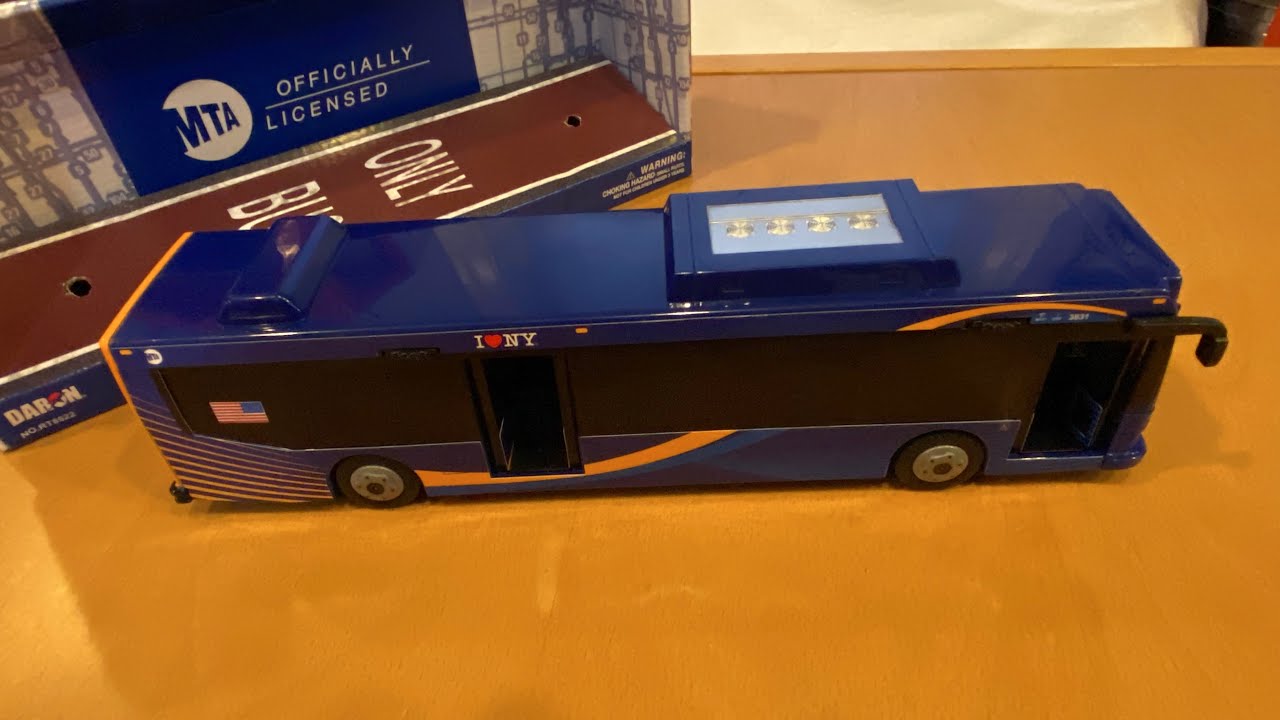 Look at @ Daron MTA 11 inch Single Bus in New Blue Livery Friction Rolling New York City NYC Driver