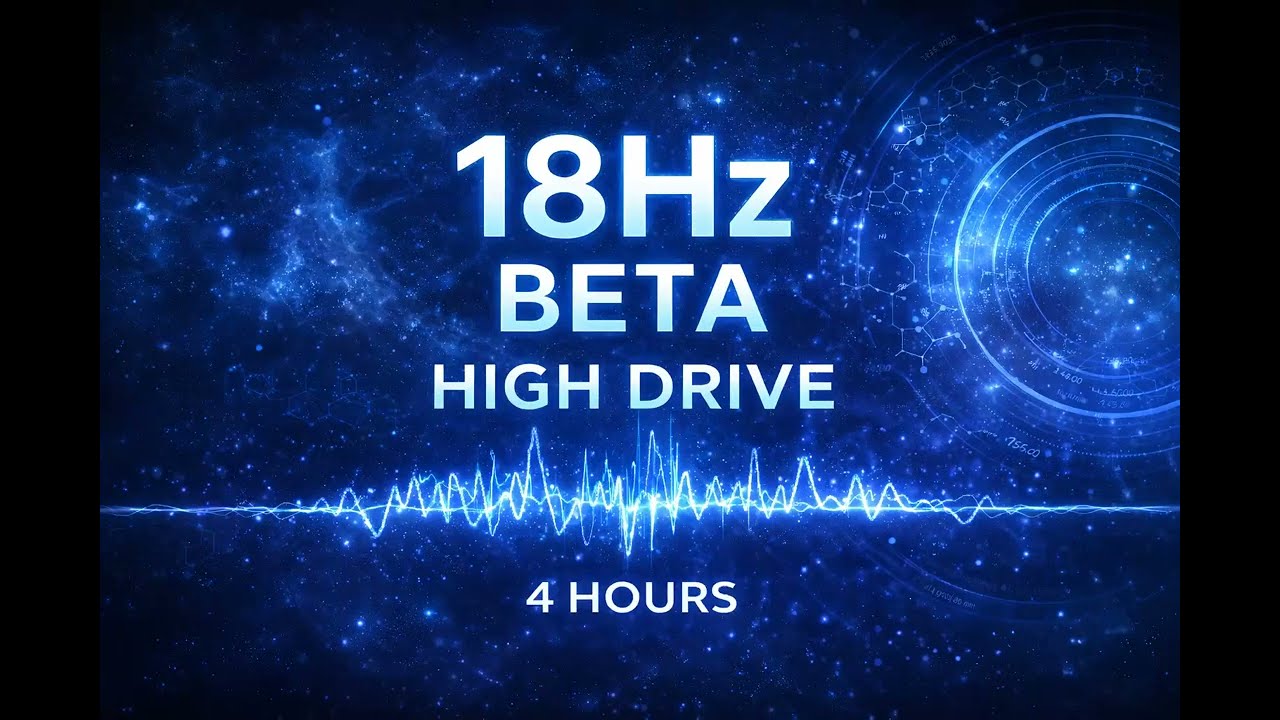 18Hz Beta Binaural Beat – High Drive Focus | 4 Hour Work Sprint Protocol