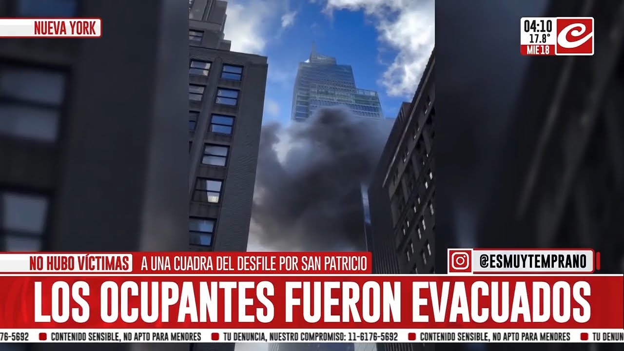 Voraz incendio de edificio generó caos en la ciudad de Nueva York