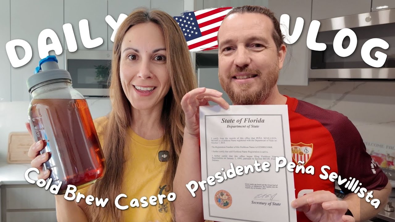 Así hago COLD BREW CASERO 🤎☕️ Fundamos la Peña Sevillista de Miami ⚽️
