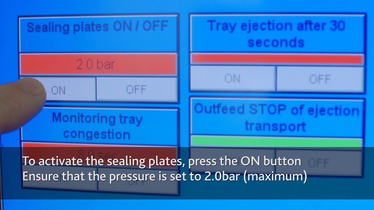 How to manually activate the sealplates on a SEALPAC Traysealer | Step-by-step tutorial