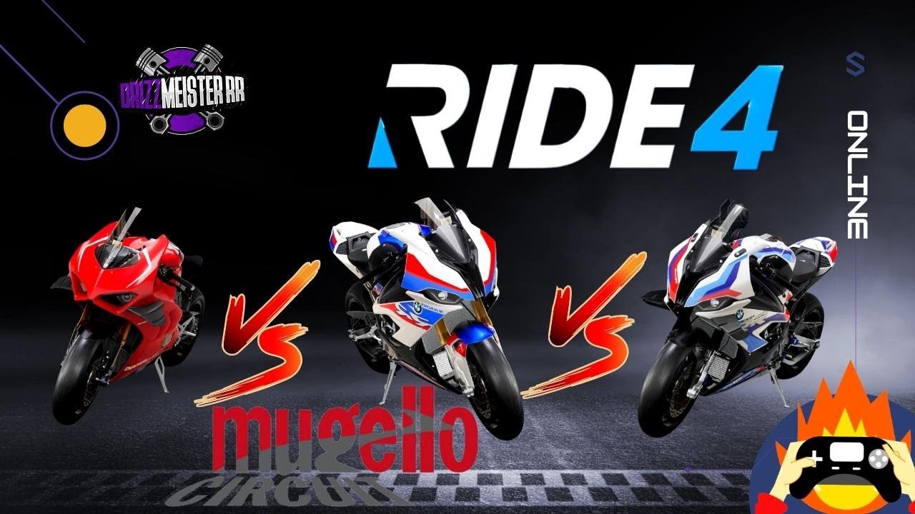 Ride 4 Online Race Mugello Battle 2021 BMW M1000RR VS 2019 S1000RR VS 2019 Panigale | #Ride4online