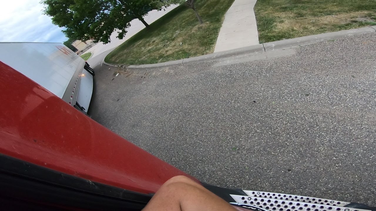 Rookie truck backing between curbs.