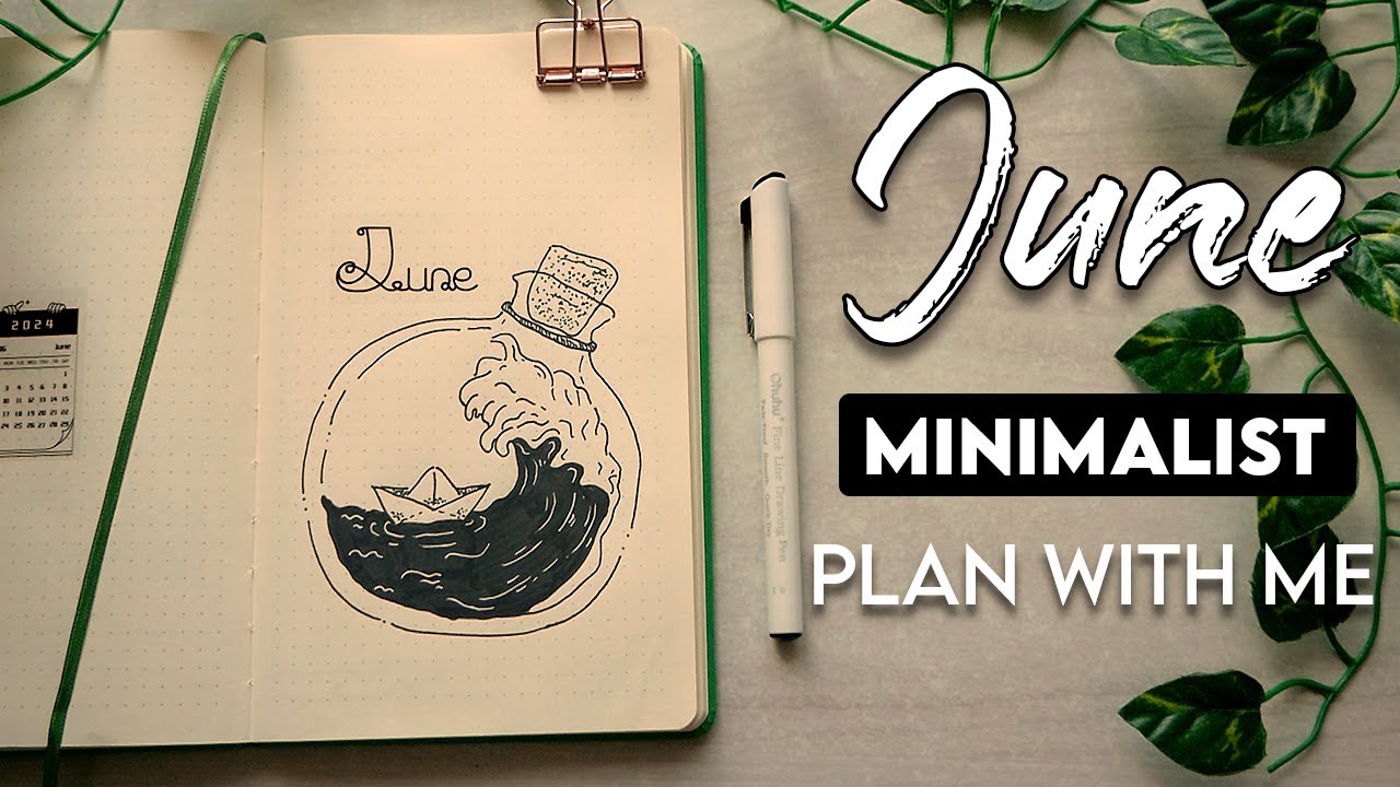 Minimalist Plan With Me | June 2024 Bullet Journal Setup with Phomemo Mini Printer