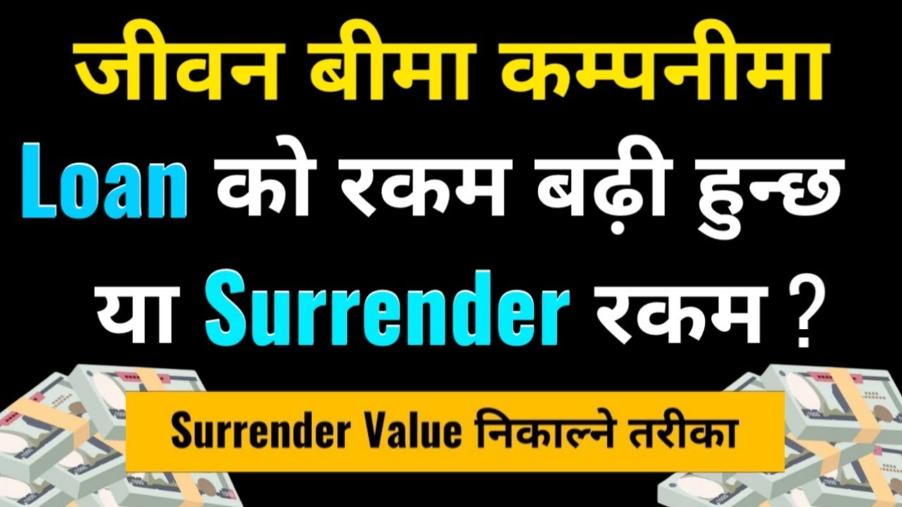 बीमा कम्पनीले loan amount बढी दिन्छ या surrender amount/ surrender value calculate गर्ने तरीका/