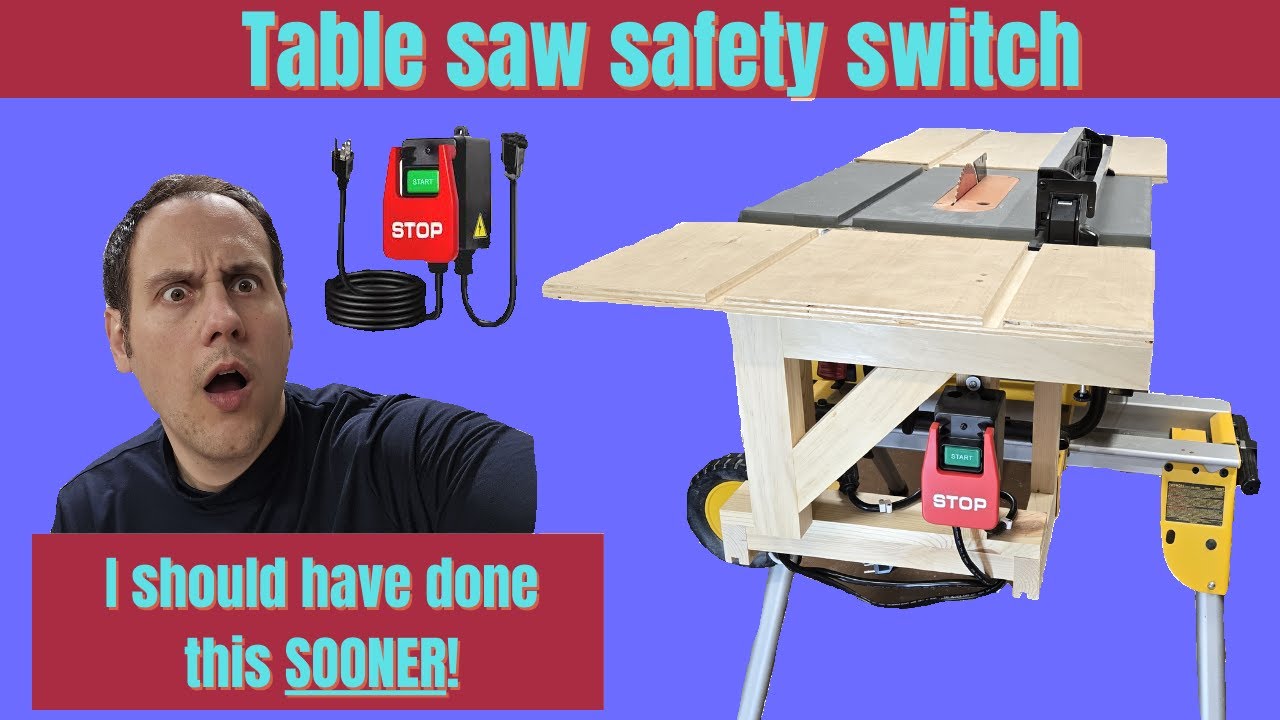 Dewalt Table saw paddle switch upgrade || A modification I should've made SOONER!