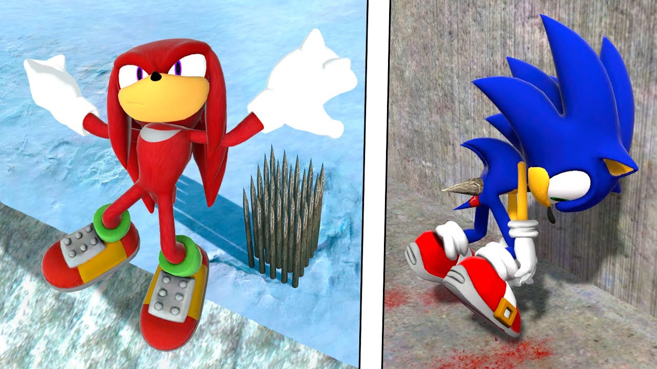 Sonic NPC Ragdolls VS Spikes! Epic NPC Falls Compilation #109