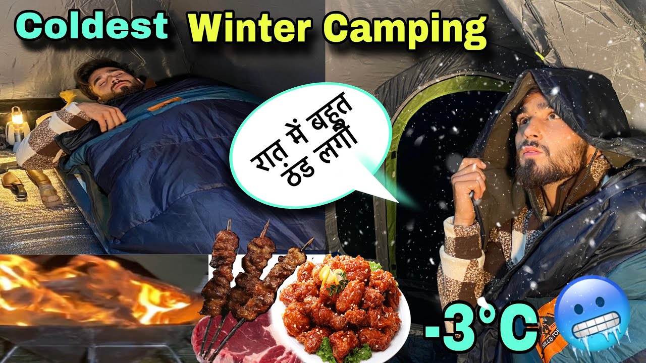 Coldest Winter Night Camping In Dangerous Forest | Camping In Kashmir | Arslan Camping Vlogs 