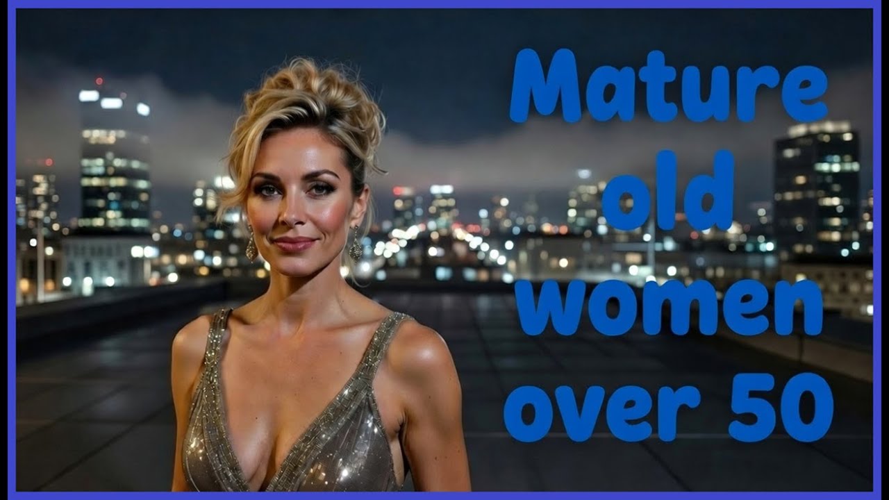 Mature old women over 50 in the city  #styleafter50 #fashion #agedwoman #50sstyle #nylon #womandress