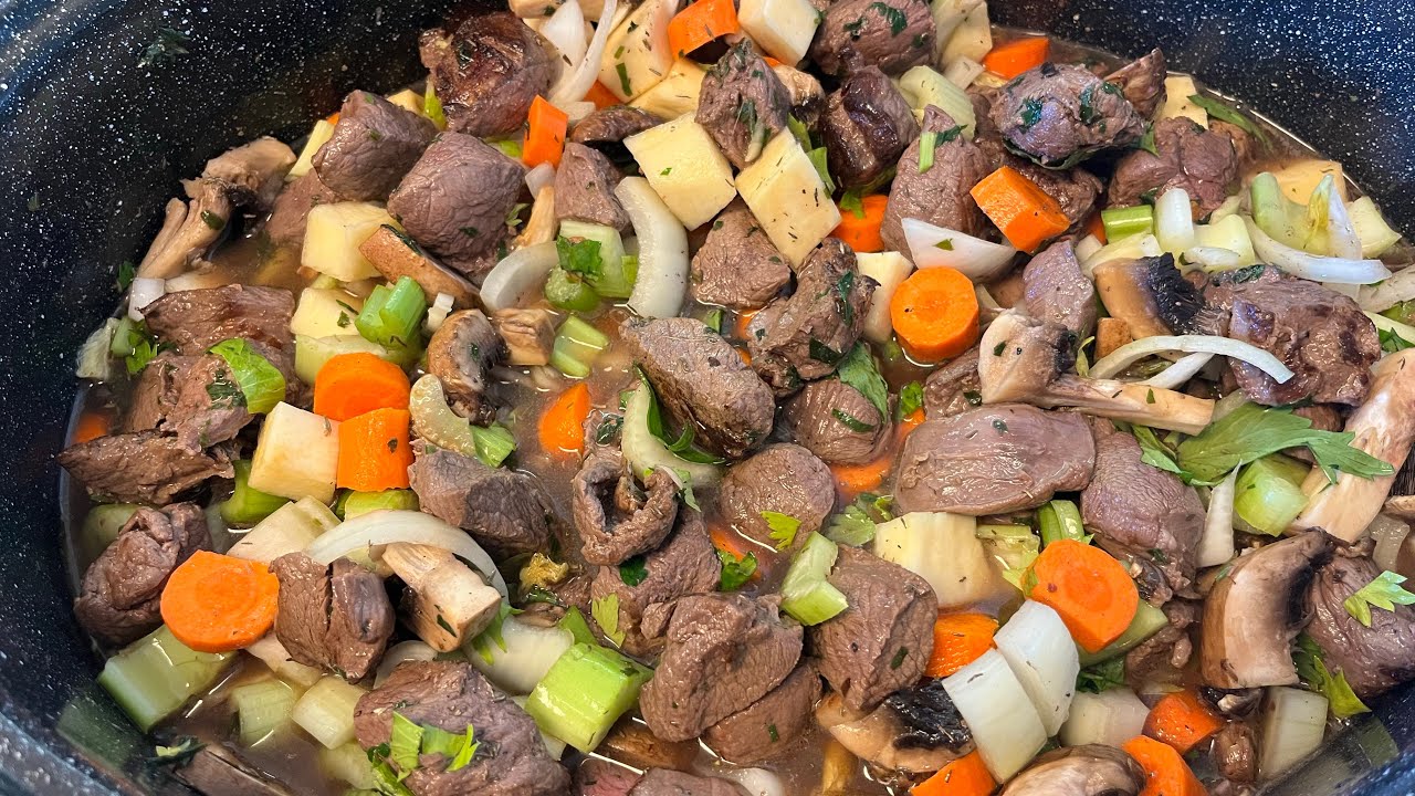 Deer stew #hunting #cooking #deerhunting #wildgamecooking 