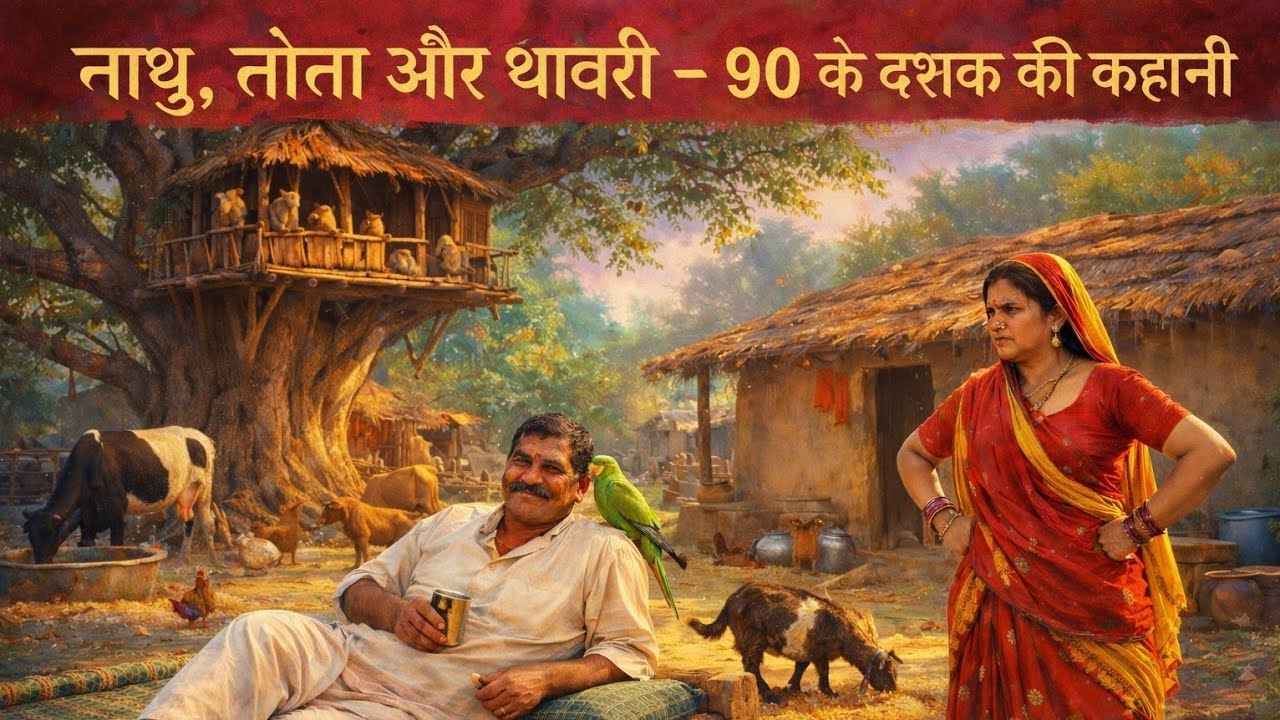 नाथू , तोता और थावरी।90 के दशक की कहानी।हिंदी कहानी। प्रेरणादायक कहानी। @motivationeveryday1356 