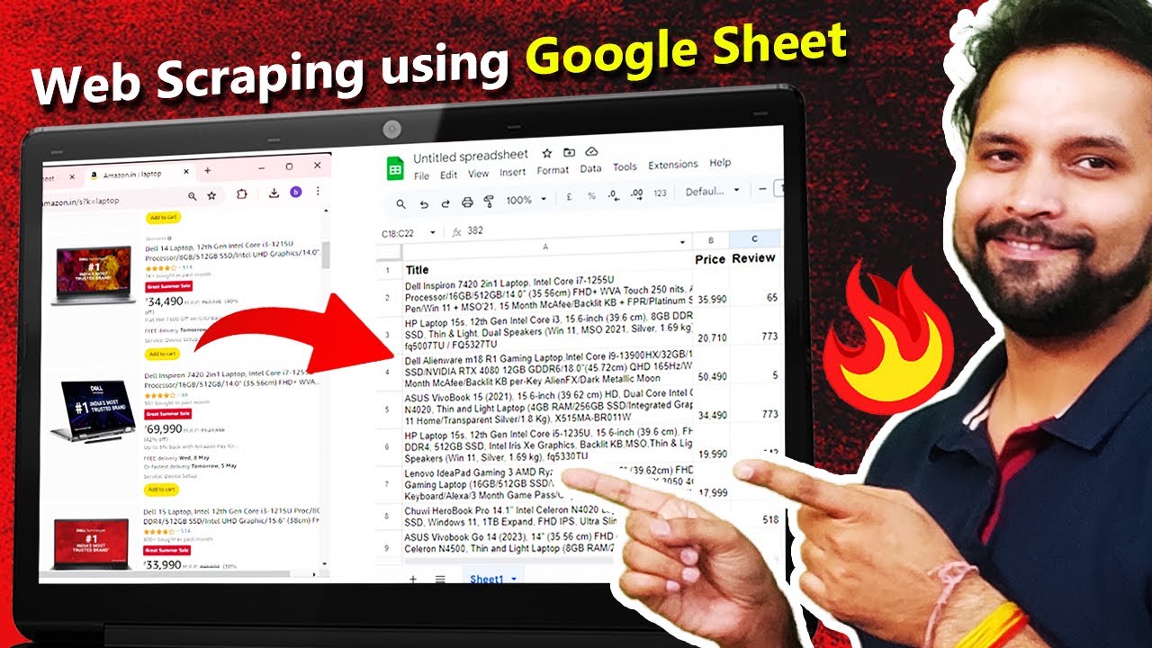 🔥Web Scraping: Extract Data from Website using Google Sheet Formula