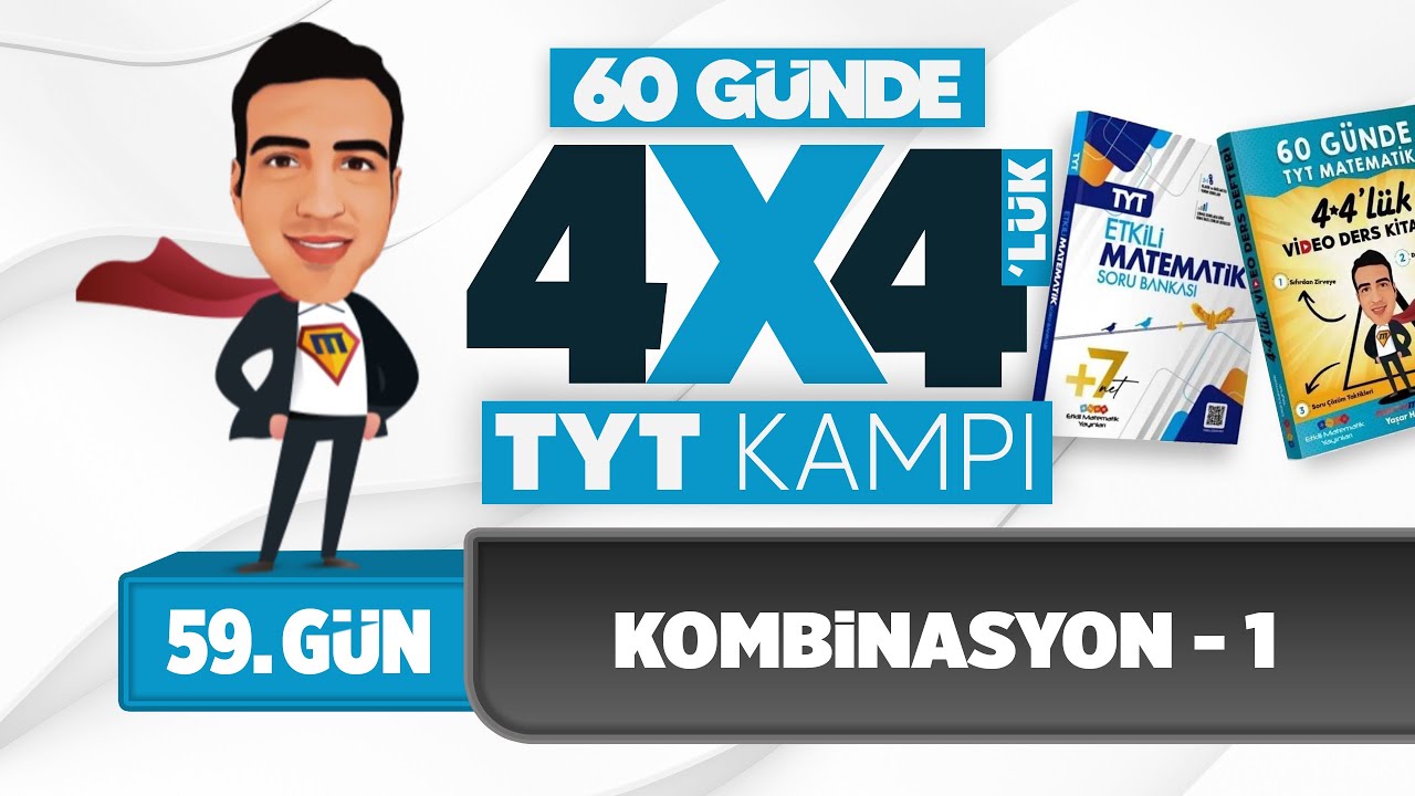 Kombinasyon - 1 I 4*4'lük TYT Matematik Kampı I 59.Gün I #yks2025