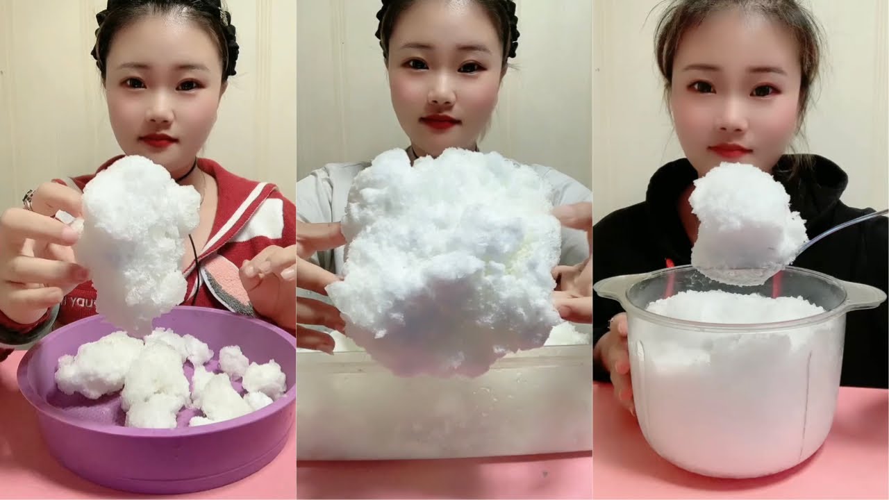White Ice Eating ASMR | Crushed Ice | Ice Eating