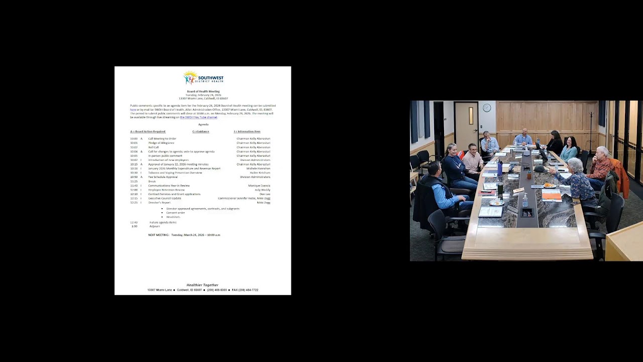 Southwest District Health Board of Health (2/24/2026)