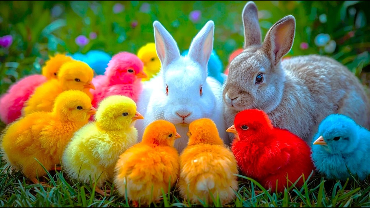 tangkap Ayam Lucu, ayam warna warni, ayam rainbow, kelinci lucu, bebek lucu, ikan koi, Hewan Lucu
