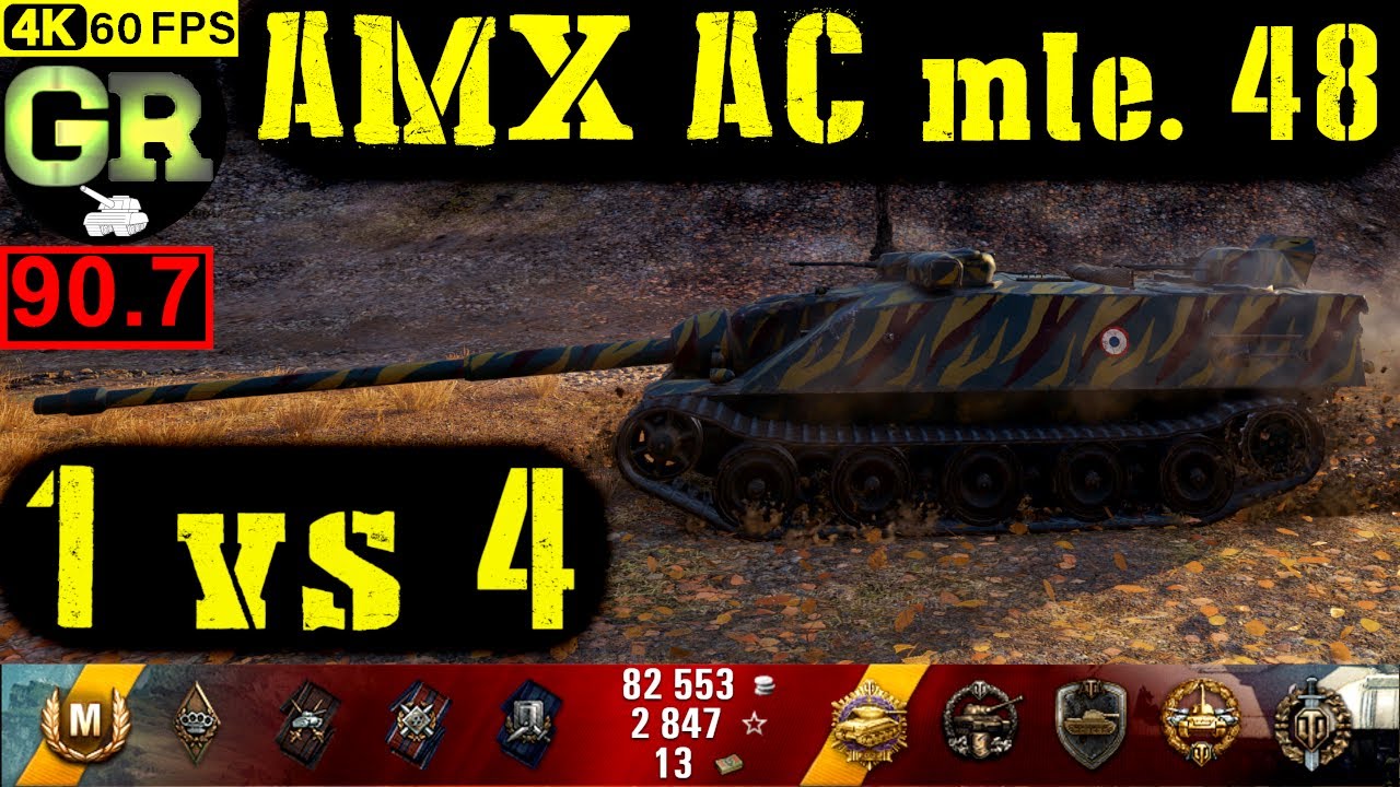 91_World of Tanks AMX AC mle. 48 WoT Replay - 10 Kills 6.7K DMG(Patch 1.5.0)