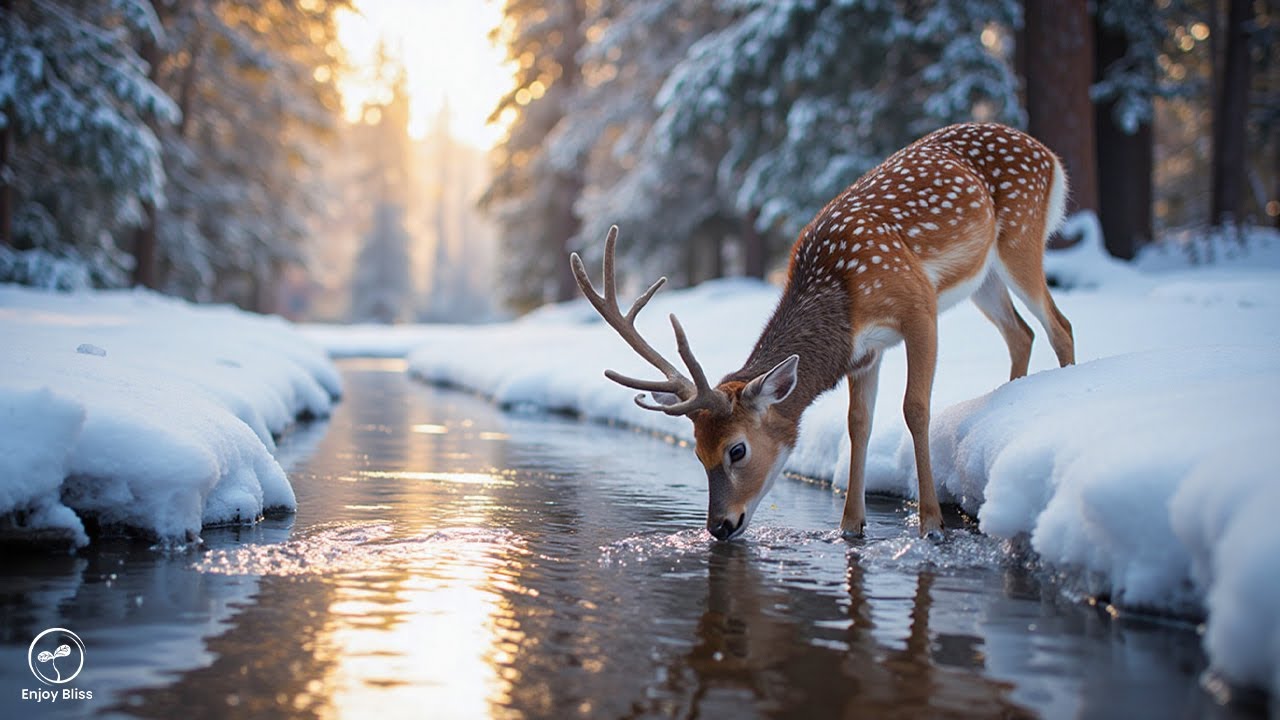 Peaceful Relaxing Music, Calming instrumental music for deep relaxation ❄️The Wildlife of Winter