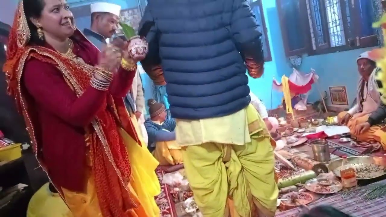 गृह प्रवेश हवन कार्यक्रम शुरू‼️गृह प्रवेश पर फेरे‼️भतीजे का जनेऊ यज्ञोपवीत संस्कार गृहजाग कार्यक्रम 