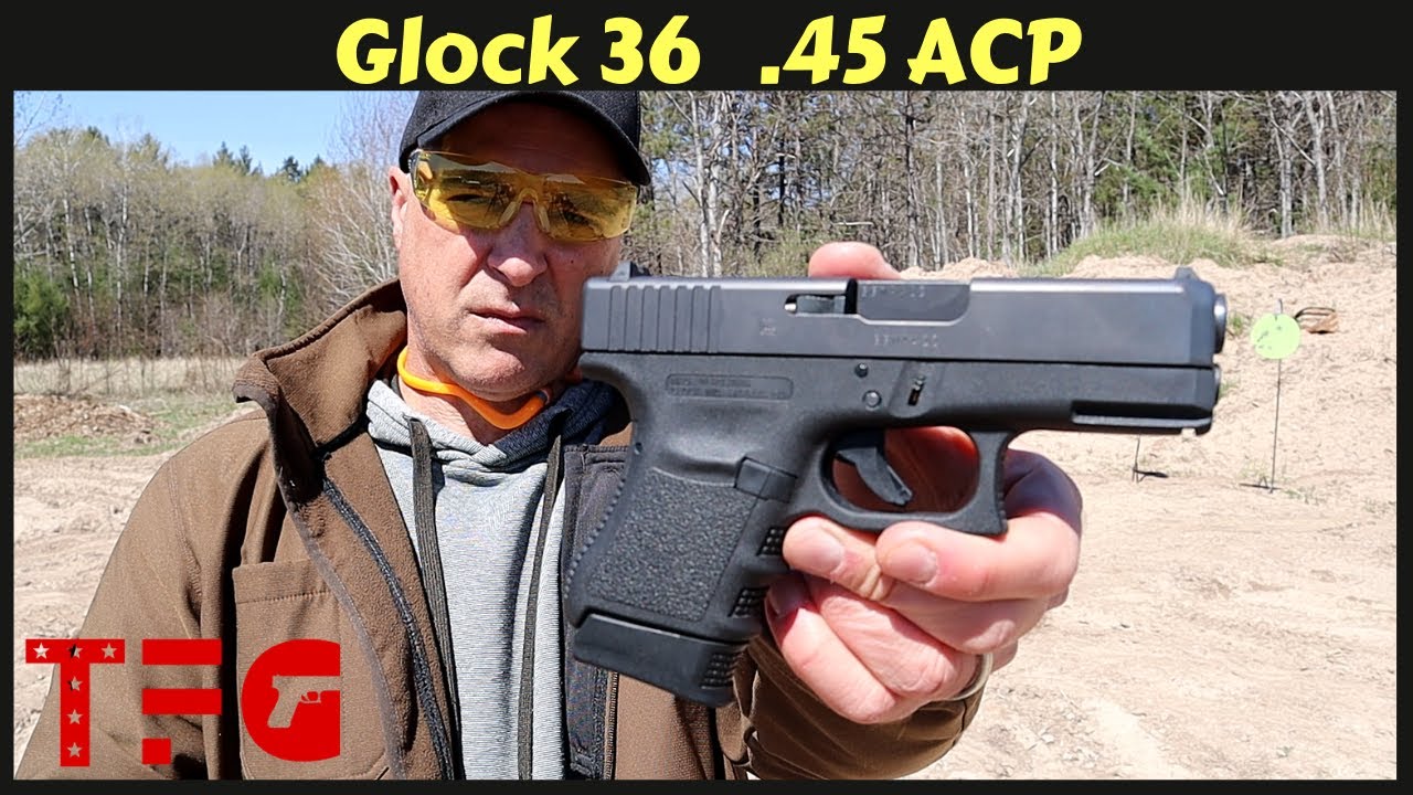 Glock 36 .45 ACP (первый Glock с &laquo;однорядным&raquo; магазином) &mdash; TheFirearmGuy