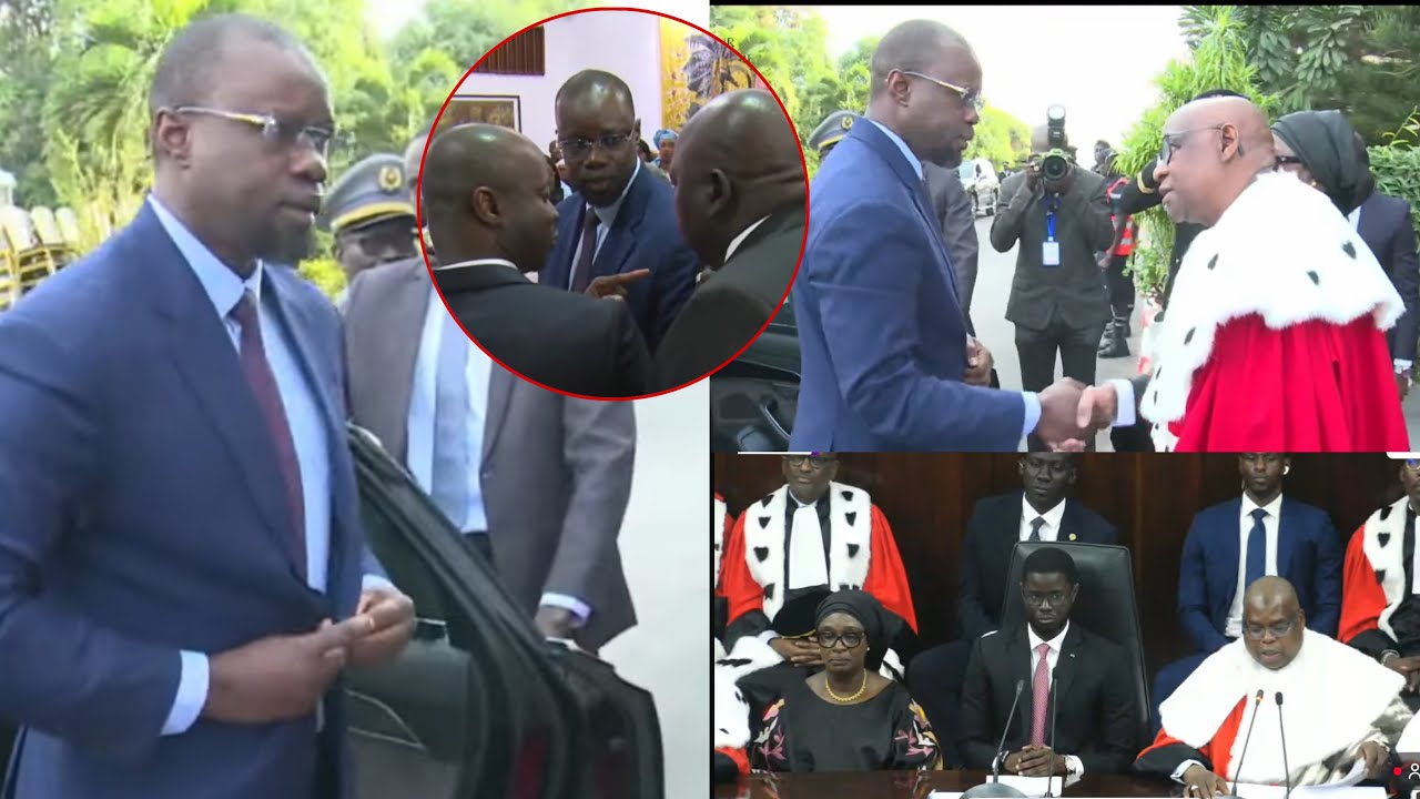 Belles images, Sonko et le Pr de la Cour suprême lui réservent un accueil chaleureux à l’entrée SCT
