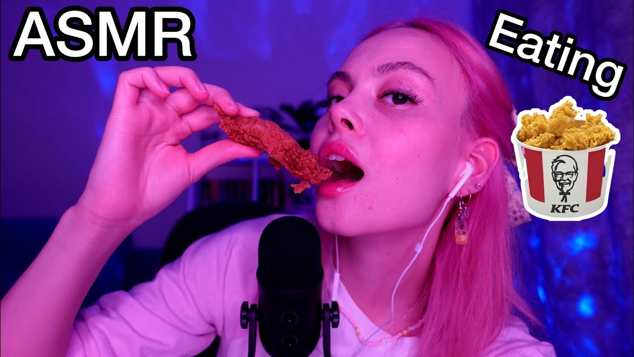 АСМР мукбанг I кушаем КФС I ASMR mukbang I eating KFC I чавканье I chewing I ролевая игра I курочка