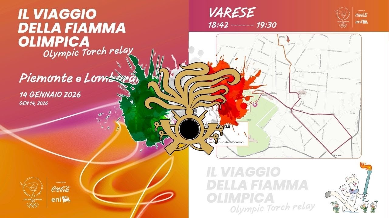 Passaggio Fiamma Olimpica a Varese - Fanfara Bersaglieri 