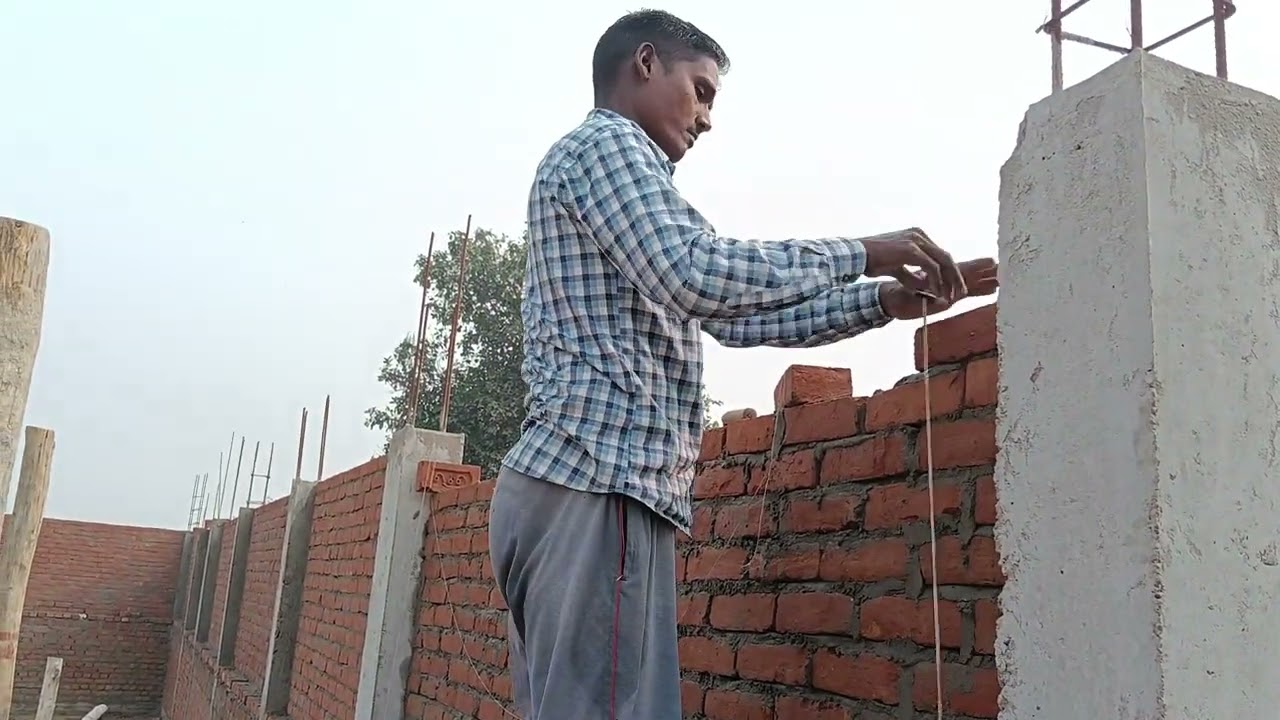 4 इंची दीवार बनाने का सही तरीका 🧱