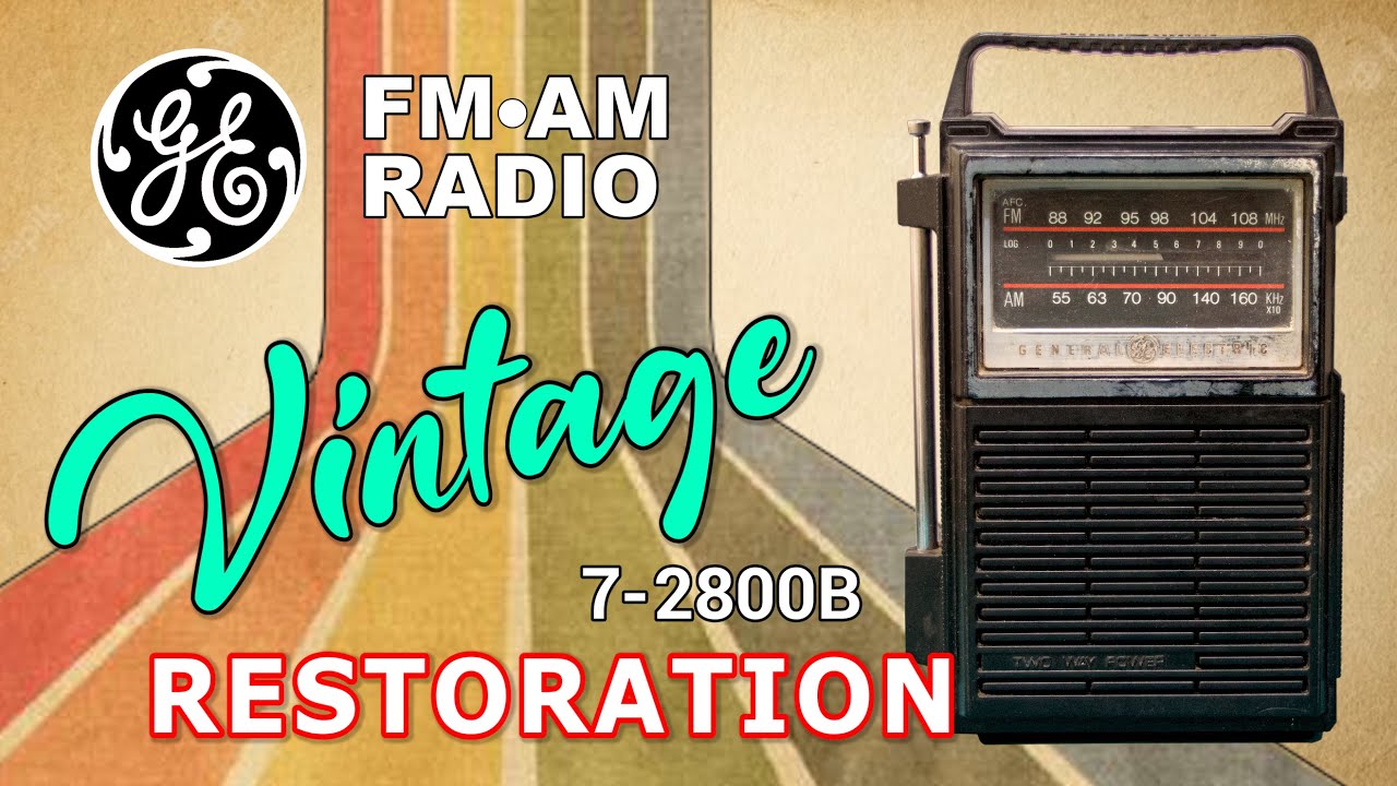 General Electric 7-2800B | Vintage Portable AM FM Radio 1973 | Restoration with Schematics | 4K |